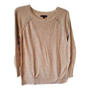American Eagle Outfitters Tan Crew Neck Sweater